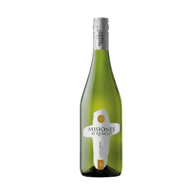 Vino Misiones de Rengo Varietal Chardonay 750 cc Vino Misiones de Rengo Varietal Chardonay 750cc, botella de vino blanco chileno, etiqueta Misiones de Rengo Chardonnay