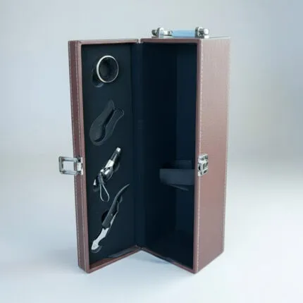 caja de botella 1 vino abierta