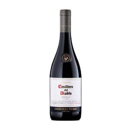 Botella de vino tinto Casillero del Diablo Reserva Shiraz de Concha y Toro.