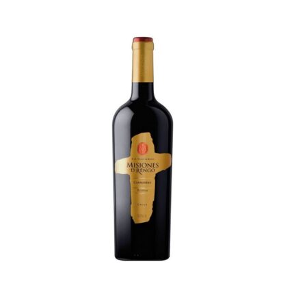 Botella de vino Misiones D'Rengo Carmenere Reserva de Chile.