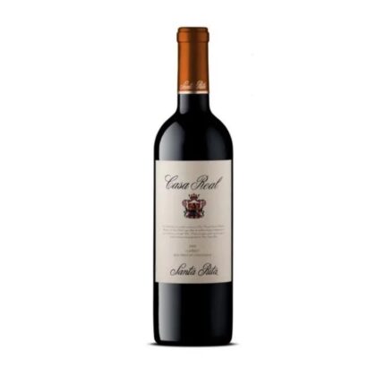 Botella de vino tinto Santa Rita Casa Real Cabernet Sauvignon 2008 del Valle de Colchagua.