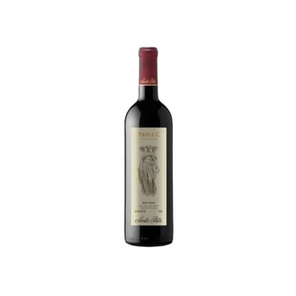 Vino Triple C Red Wine de Viña Santa Rita, botella elegante de ensamblaje tinto chileno del Valle del Maipo.