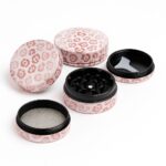 Moledor Metálico Rosa Leopard Print 4pzs. - Imagen 2