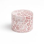 Moledor Metálico Rosa Leopard Print 4pzs.