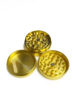 Moledor Metálico Dorado Estilo Moneda 3pzs. - Imagen 2