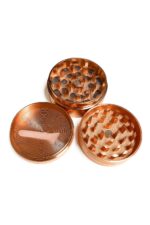 Moledor Metálico Cobre Estilo Moneda 3pzs. - Imagen 2