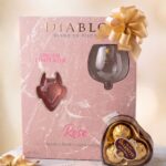 Pack Pisco Diablo Rosé con copa + Caja de bombones Valentte