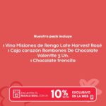 Pack Vino Misiones de Rengo Harvest Rosé + Caja de Bombones +  Barra de Chocolate Trencito - Imagen 2