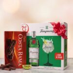 Pack Gin Tanqueray con copa + Chocolates Costa Rama