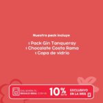 Pack Gin Tanqueray con copa + Chocolates Costa Rama - Imagen 2