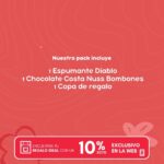 Pack Vino Diablo + Chocolate Costa Nuss + Copa - Imagen 2