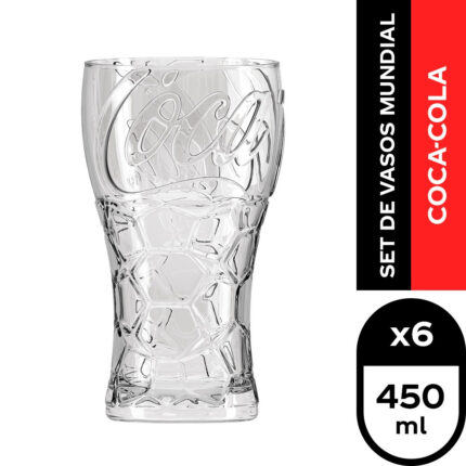 Vasos Coca-Cola Mundial 6 x 450 ml